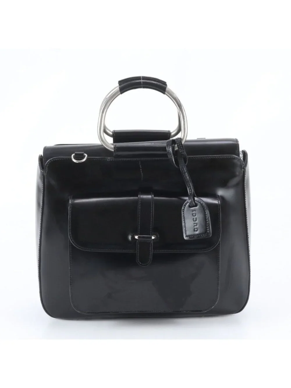 Gucci 5 Leather Handbag Tote Black